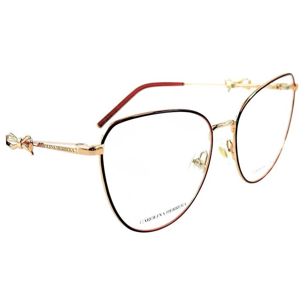 Carolina Herrera HER0220 Womens Metal Eyeglass Frame AU2 Red Gold 56-17 w Case